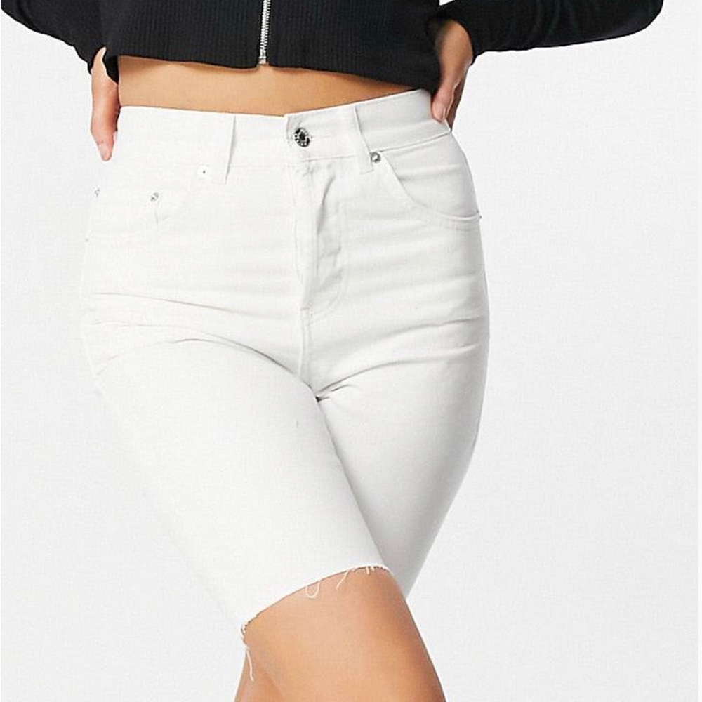 Denim shorts white